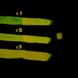 Nighttime UV-reactive Orange to Tangerine paint layer demonstration—neon phosphorescent formula optimized for intense, long-lasting tangerine glow on wood, clay, halloween pumpkin and rock.