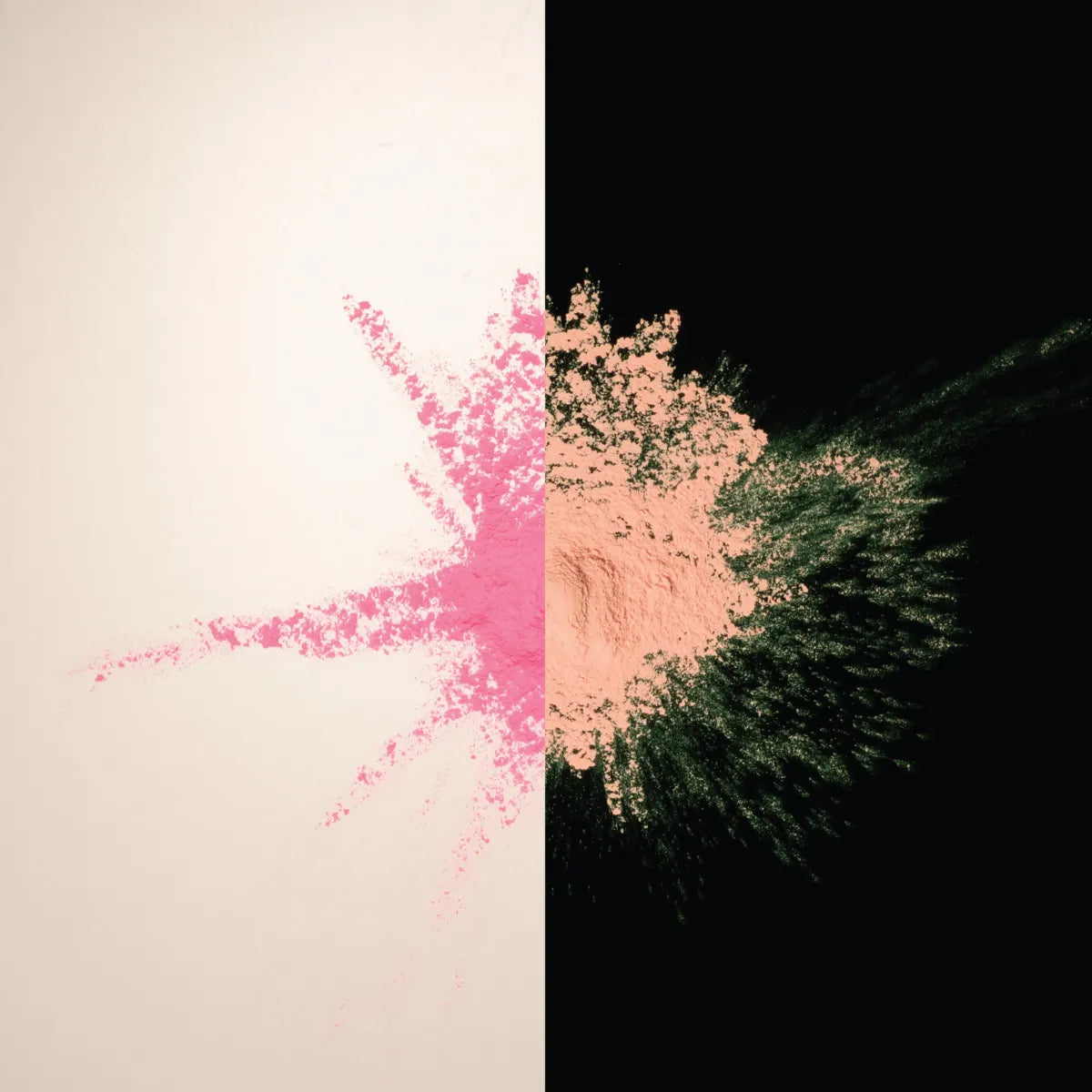 Glow-in-the-dark Rose Pink to Pinkish pigment powder burst—fine neon pink explosion delivering intense, durable luminescence for party décor, premium DIY crafts, and professional installations
