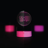 Strontium aluminate Pink-to-Magenta glow pigment powder jars—industrial-grade, non-toxic formula delivering maximum glow retention and seamless mixing into paints, epoxies, and textiles