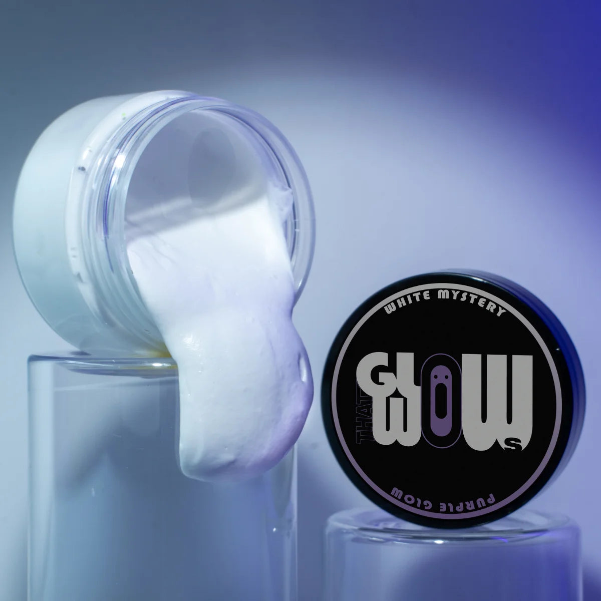 UV-reactive clear-white-to-purple glow acrylic paint pouring silky-smooth—non-toxic formula ideal for polymer clay, metal art, and fabric projects with vivid after-dark violet glow.UV-reactive clear-white-to-purple glow acrylic paint pouring silky-smooth—non-toxic formula ideal for polymer clay, metal art, and fabric projects with vivid after-dark violet glow.