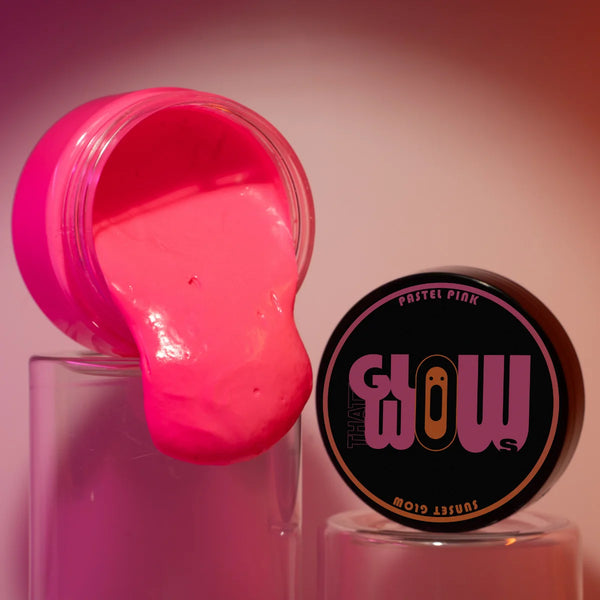 UV-reactive Pastel Pink to Orange glow acrylic paint pouring silky-smooth—perfect for polymer clay, fabric painting, halloween pumpkins, nail gel, and event décor with extended neon after-dark glow