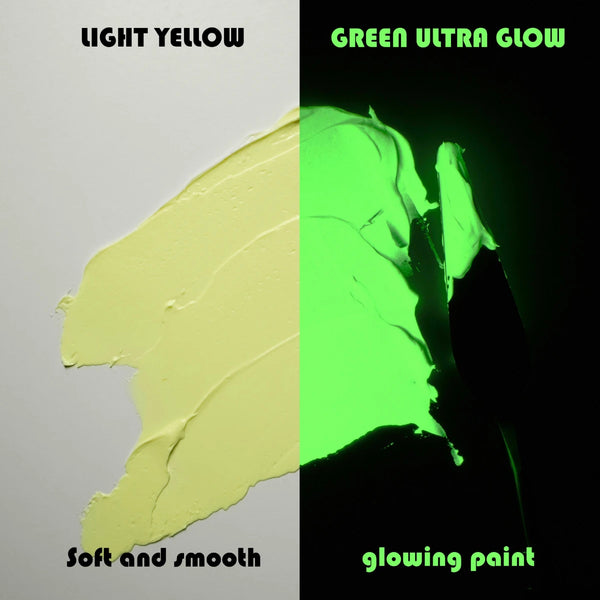 Glow In The Dark Acrylic Paint - Light Yellow to Green