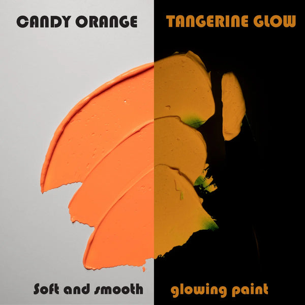 Glow In The Dark Acrylic Paint - Orange to Tangerine