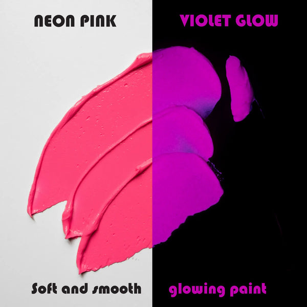 Neon Pink Glow In The Dark Paint – Violet Glow