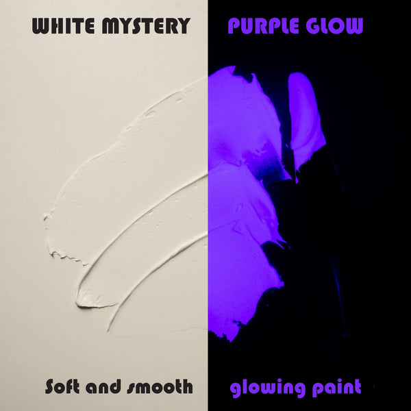 White Mystery Glow In The Dark Paint – Purple Glow