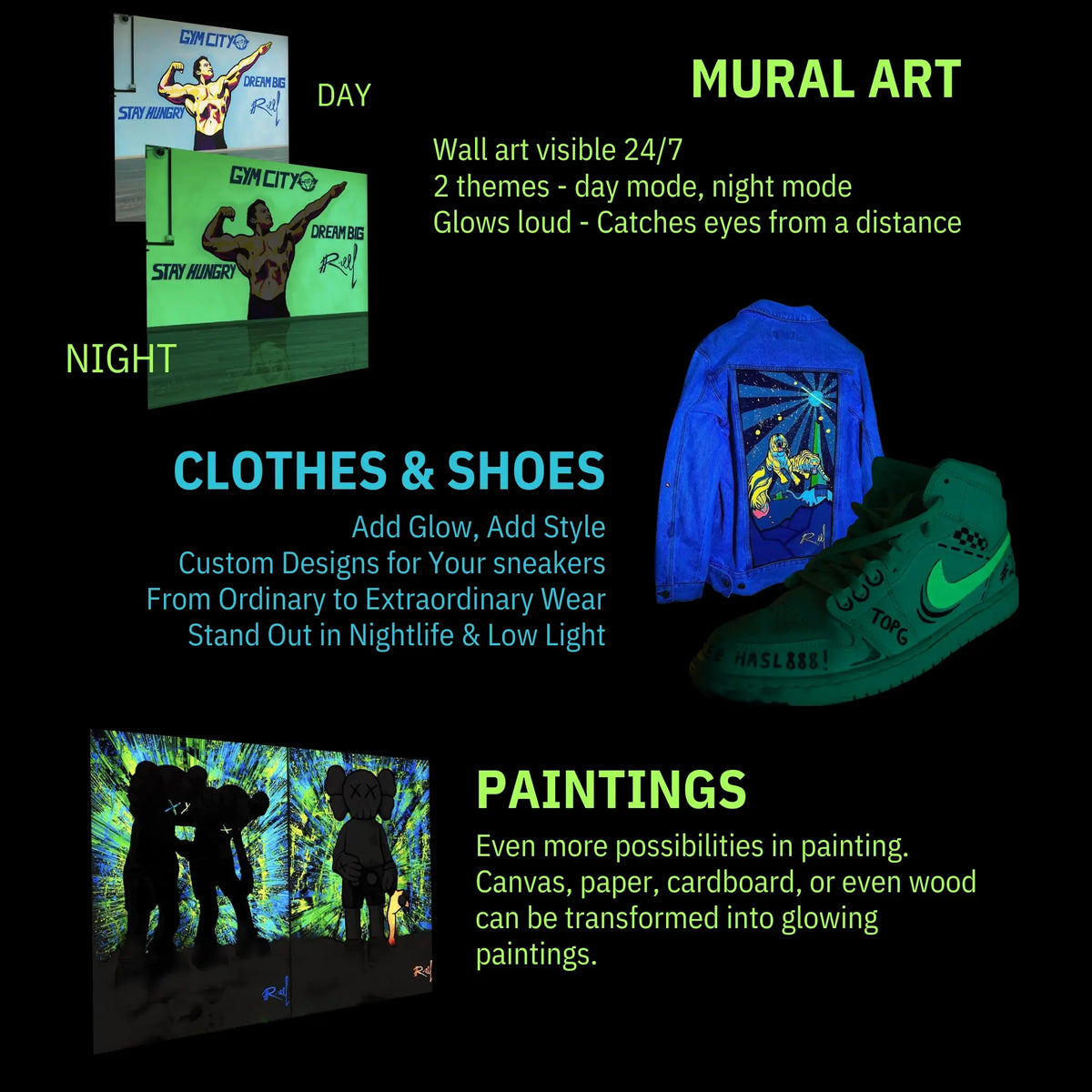 Purple Haze Glow In The Dark Paint – Blueish Glow