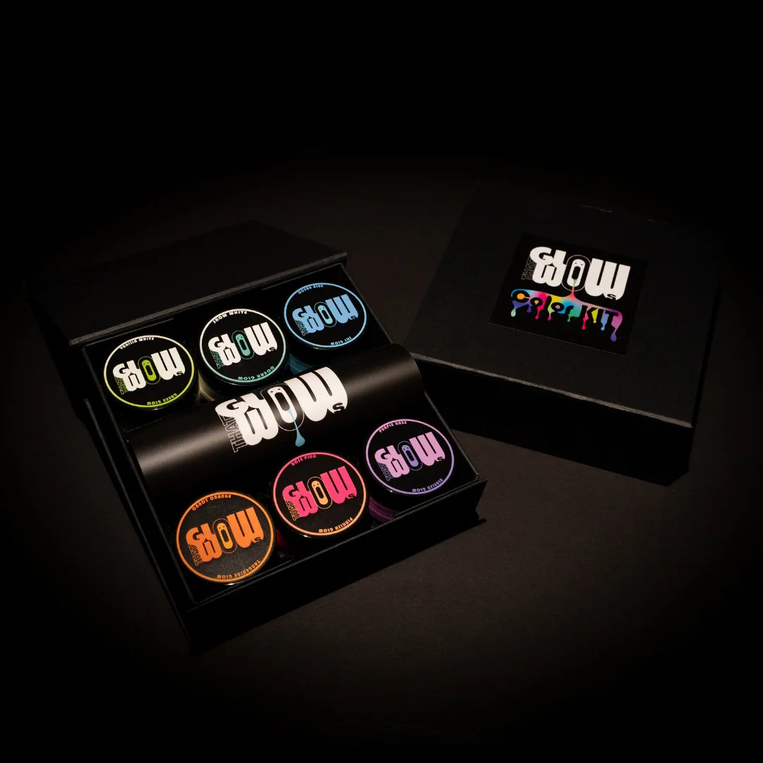 glow in the dark paint and pigment kits for art, crafts, diy, slime. Made with strontium aluminate for phosphorescent effect