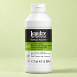 A bottle of Liquitex Professional Slow-Dry Medium acrylic paint on a light green background.