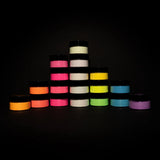 Non-toxic 18-color glow in the dark pigment powder kit for epoxy, ink, and acrylics—shop now for high-charge, fade-resistant formula ideal for professional installations and DIY crafts